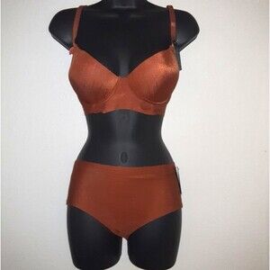Youmita 36C Bombay JacquardPush Up Bra and Large Seamless Panty NWT